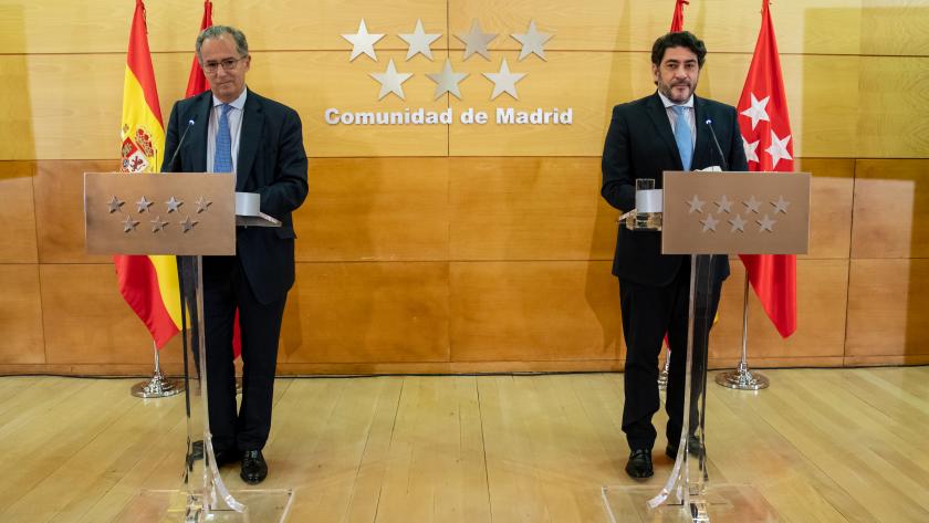Enrique Ossorio y David Perez durante la rueda de prensa.