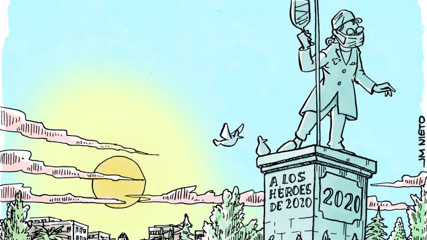 Una viñeta titulada "Monumento"