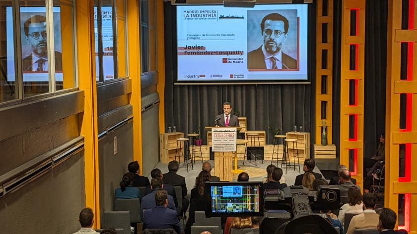 El consejero Javier Lasquetty durante el acto