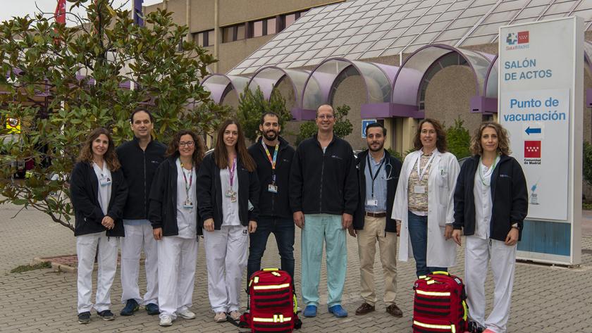 Fotografía de equipo del personal sanitario 
