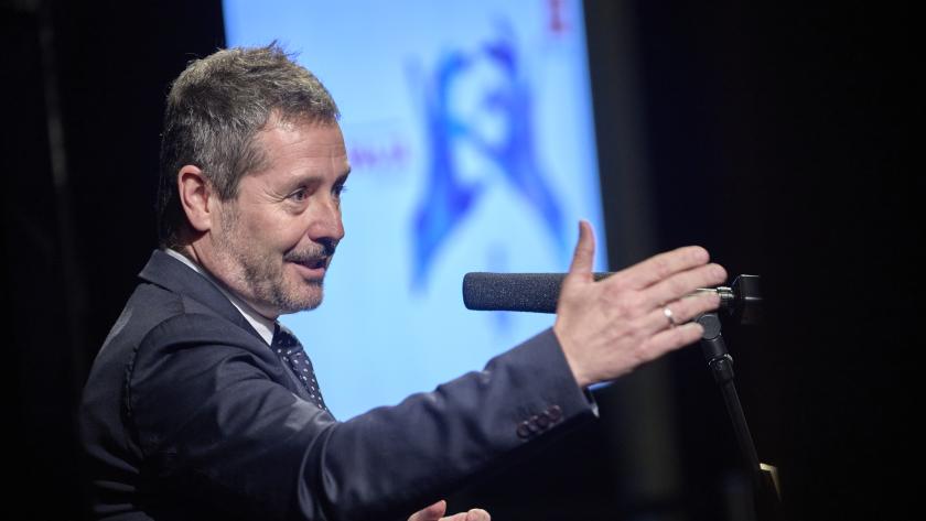 El consejero Mariano de Paco Serrano durante la presentación del Festival Teatralia