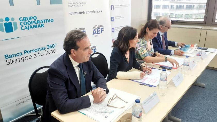Marta Nieto en la presentación del informe sobre la franquicia en España 2024