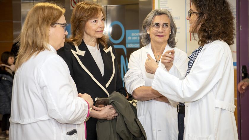 Responsables durante la visita