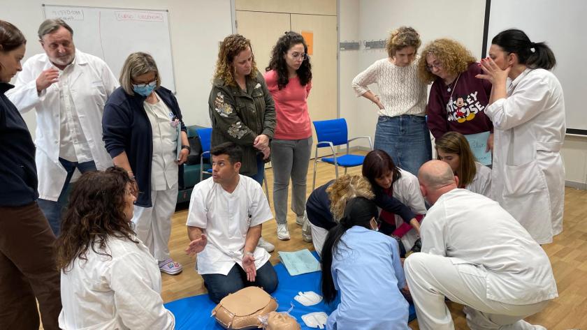 sesión de formación en el Centro de Salud Las Margaritas