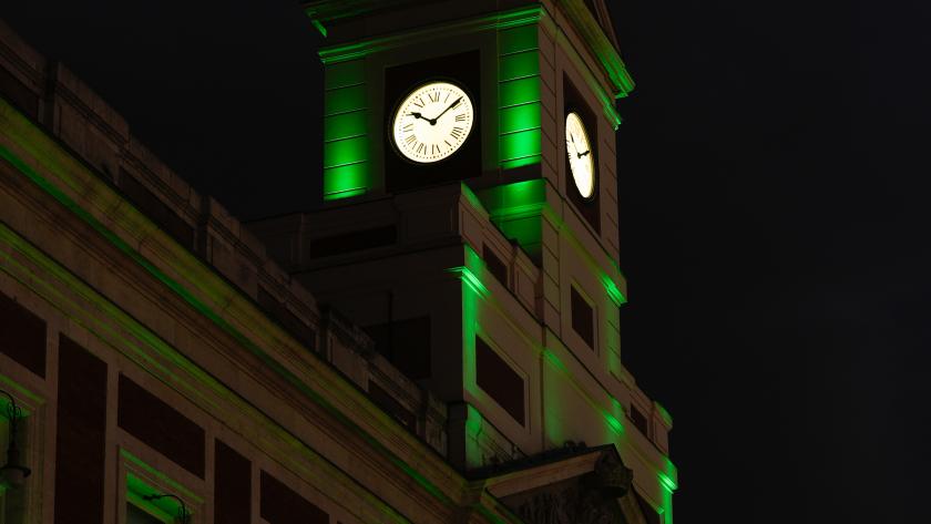 Vista de la torre del reloj