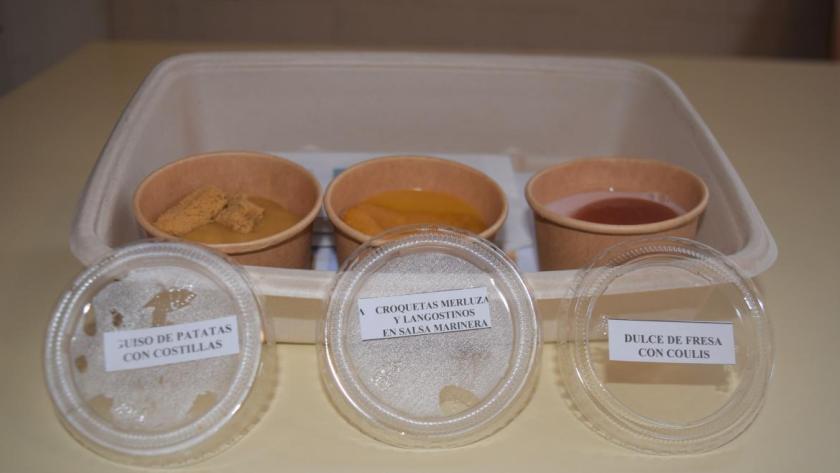 Imagen de alimentos tratados para su consumo por personas con disfagia orofaríngea