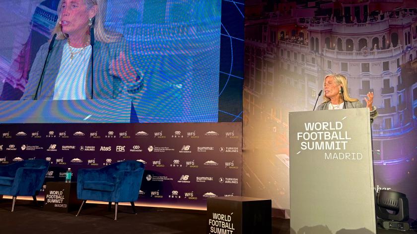 La consejera Rocío Albert en la novena edición del World Football Summit