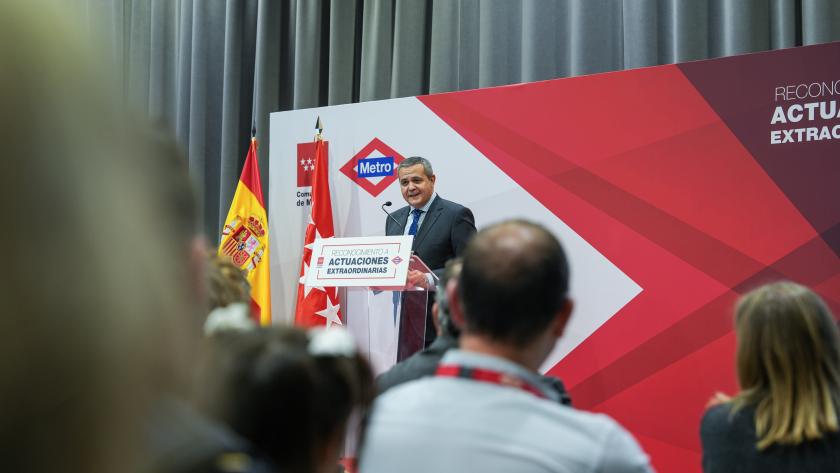 El consejero Jorge Rodrigo durante la entrega de los reconocimientos