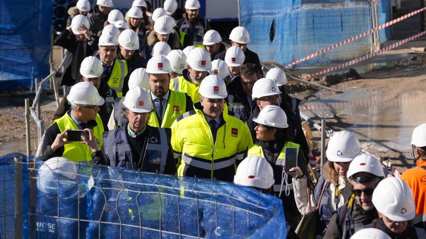 El consejero Jorge Rodrigo durante su visita a las obras