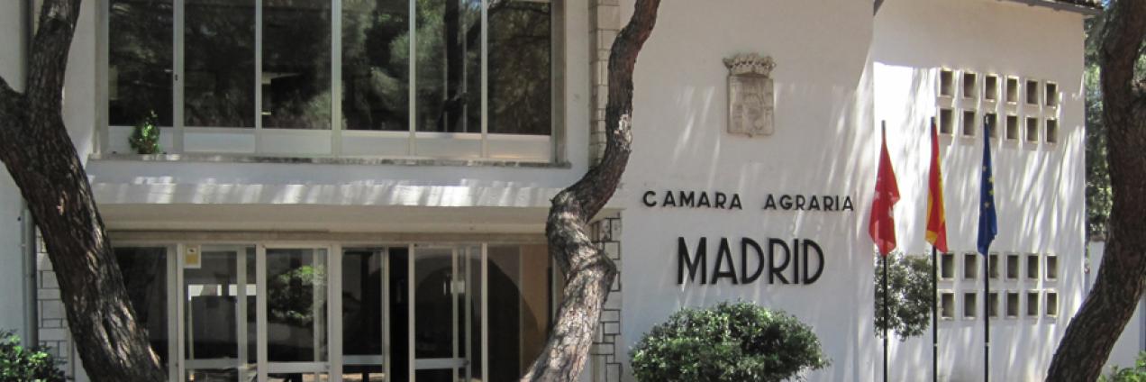 Fachada del edificio de la Cámara Agraria de la Comunidad de Madrid
