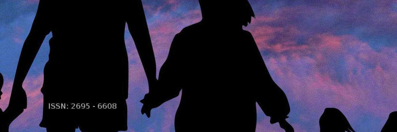 silueta de familia de padres con hijos