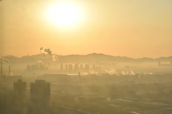 Ciudad con intrusión de aire africano