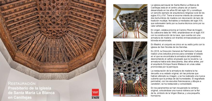 Restauración Presbiterio de la iglesia de Santa María La Blanca en Canillejas