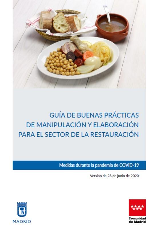 Portada de la Guía de Buenas prácticas de manipulación y elaboración en restauración por la pandemia COVID-19
