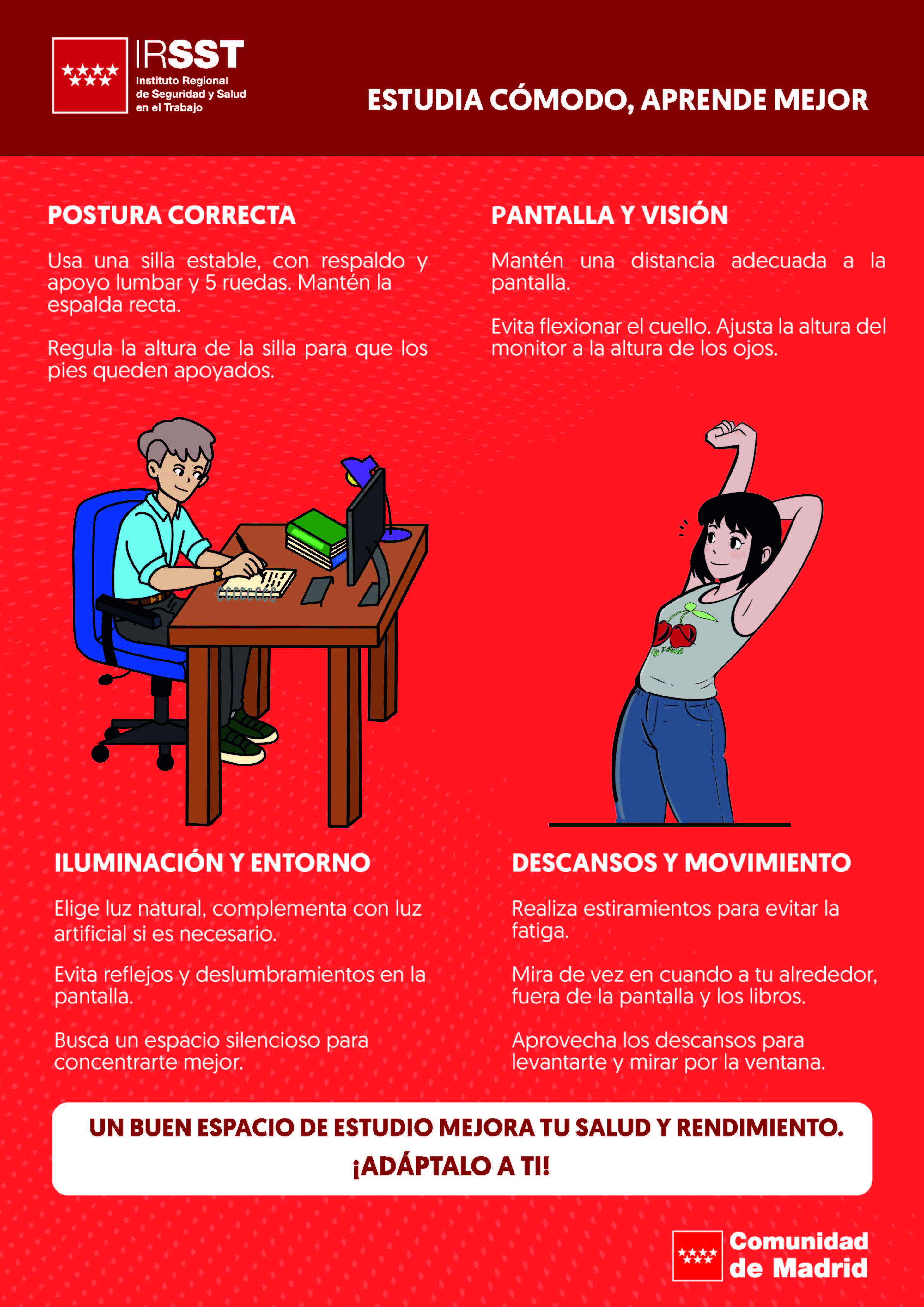 Estudia cómodo aprende