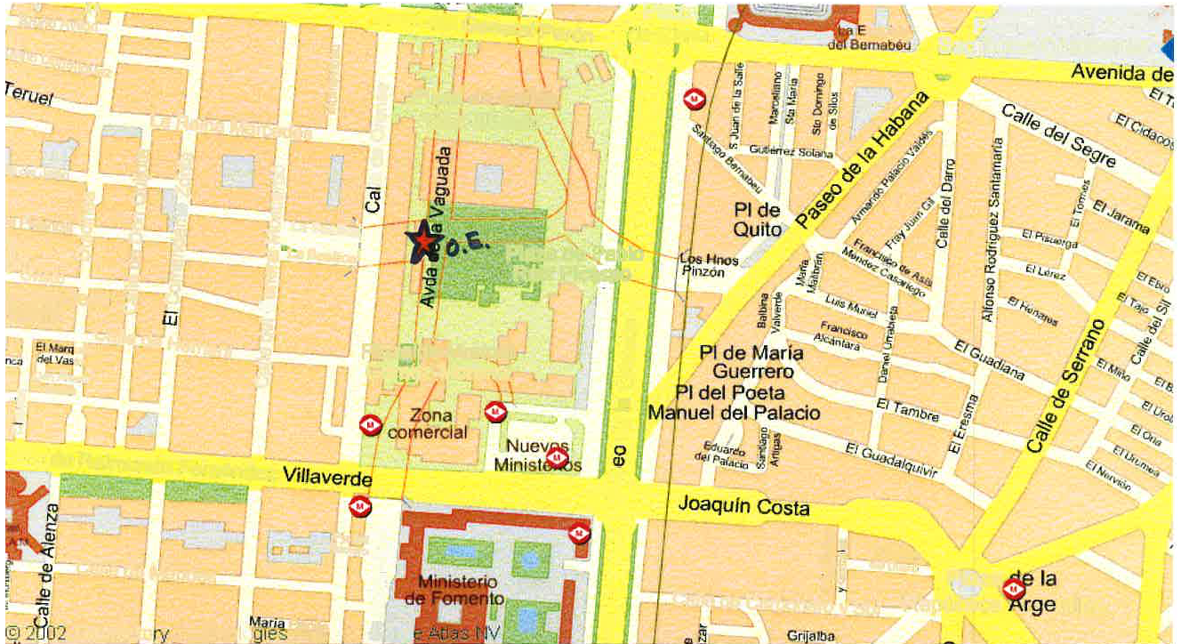 Mapa Acceso Oficina Azca por obras