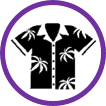 Icono camisa hawaiana
