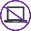 Icono portatil tachado