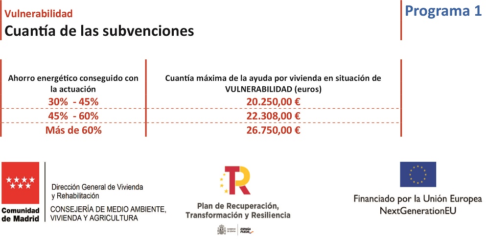 Tabla del Programa 1 - Vulnerabilidad