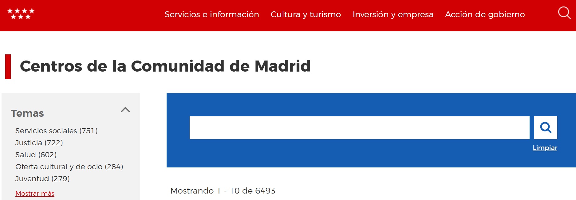 Buscador de Centros