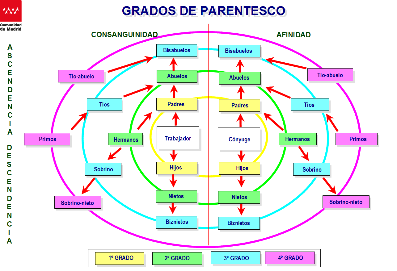 diagrama grado de parentesco