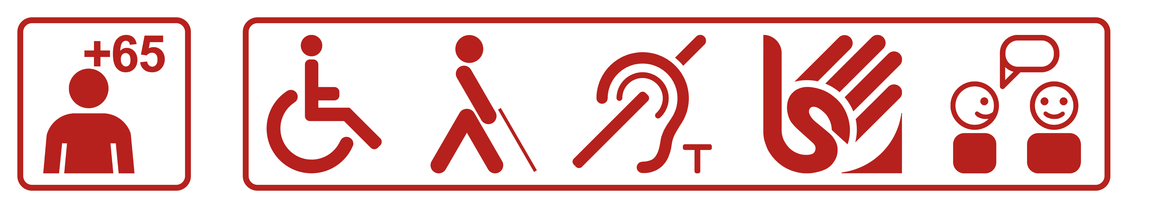 iconos de discapacidad para atención preferente