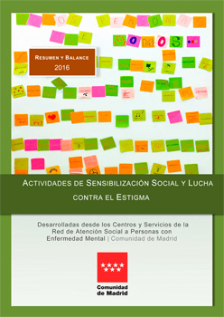 Portada del Balance de actividades de sensibilización social y lucha contra el estigma - 2016