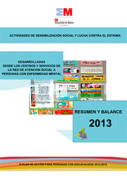 Portada Balance 2013 Actuaciones Lucha contra el estigma