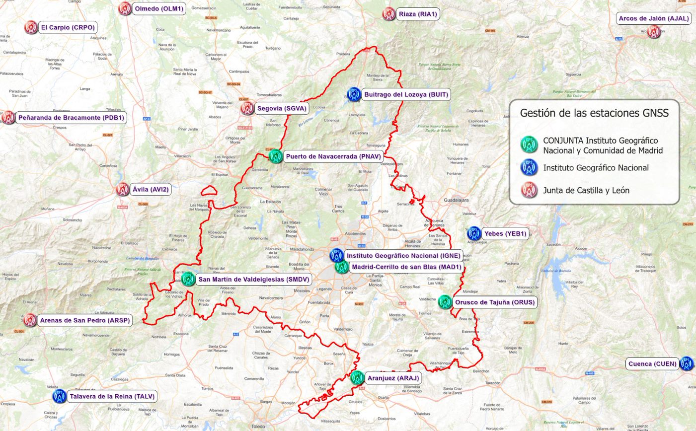 Mapa Estaciones GNSS