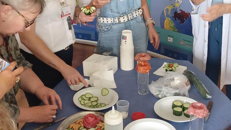 Taller flores de embutidos, Hospital Asociado Universitario Guadarrama