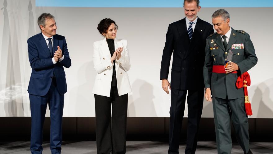 La presidenta y el Rey en el acto 