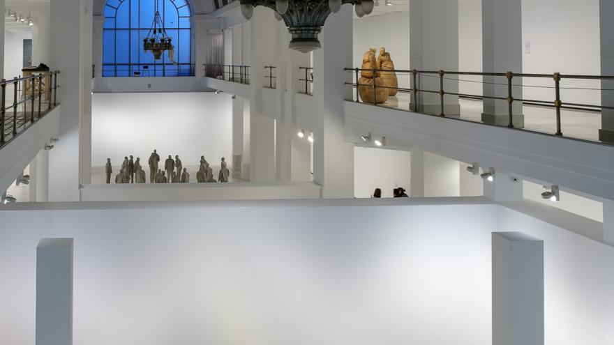 Piezas de la exposición de Juan Muñoz