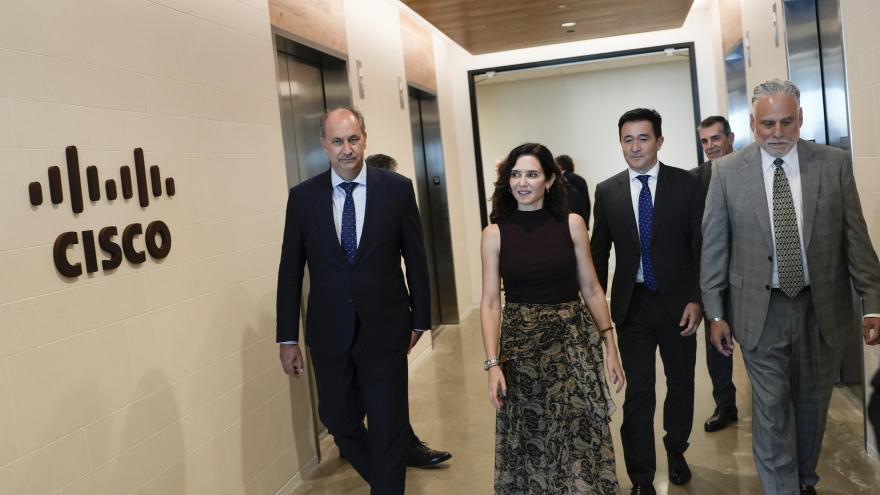 Díaz Ayuso anuncia en Texas un acuerdo con Cisco para reforzar la protección de la información sensible de la Administración con tecnología emergente La presidenta Isabel Díaz Ayuso
