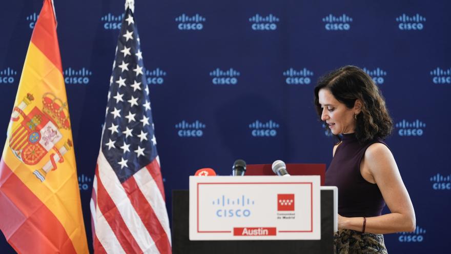 Díaz Ayuso anuncia en Texas un acuerdo con Cisco para reforzar la protección de la información sensible de la Administración con tecnología emergente La presidenta Isabel Díaz Ayuso