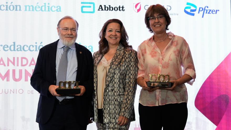 Fátima Matute en los premios Redacción Médica a la sanidad madrileña