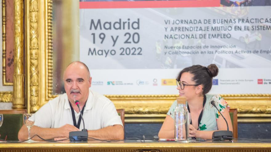 Federico Muñiz, Subdirector General de Estadística e Información, SEPE y Natalia Serrano, Fundación Santa María La Real, 