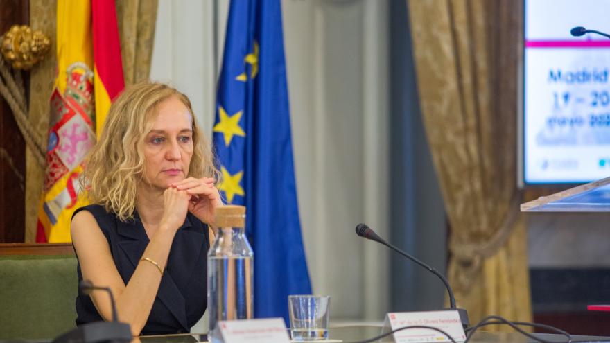 María de la O Oliveira, Directora General de Formación de la Comunidad de Madrid en la mesa de clausura