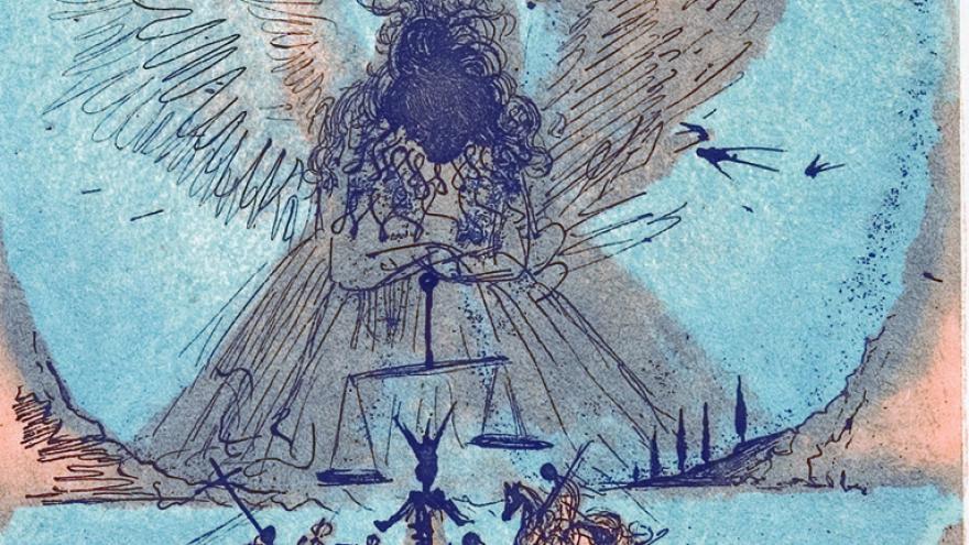 Ángel con alas desplegadas
