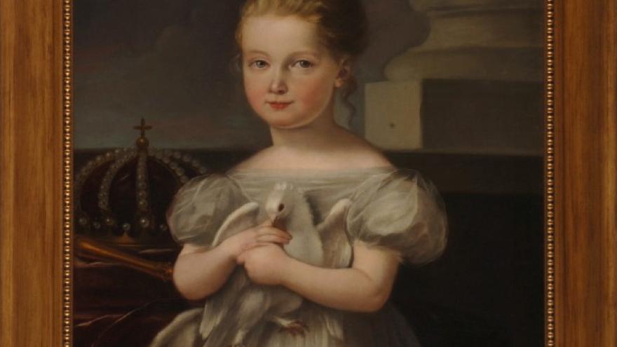 ‘La Reina Isabel II niña, abrazando una paloma’ 1834 José de Madrazo Agudo