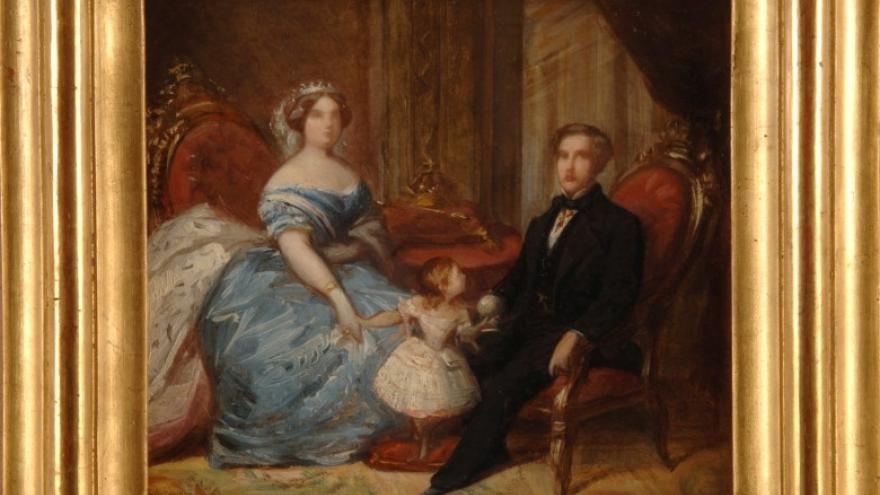 ‘La Familia Real: Isabel II, Francisco de Asís y la infanta Isabel’ 1852-1853 Federico de Madrazo Kuntz