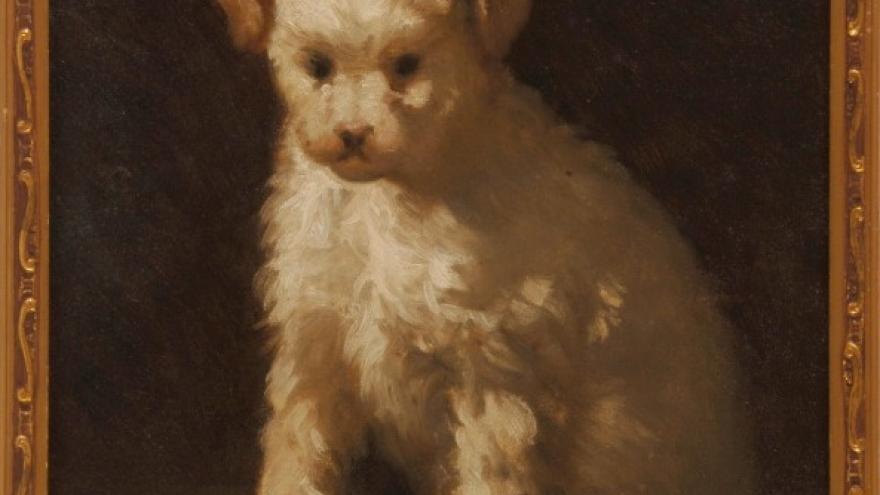 'El perrito Chopete' 1870 Luis de Madrazo 