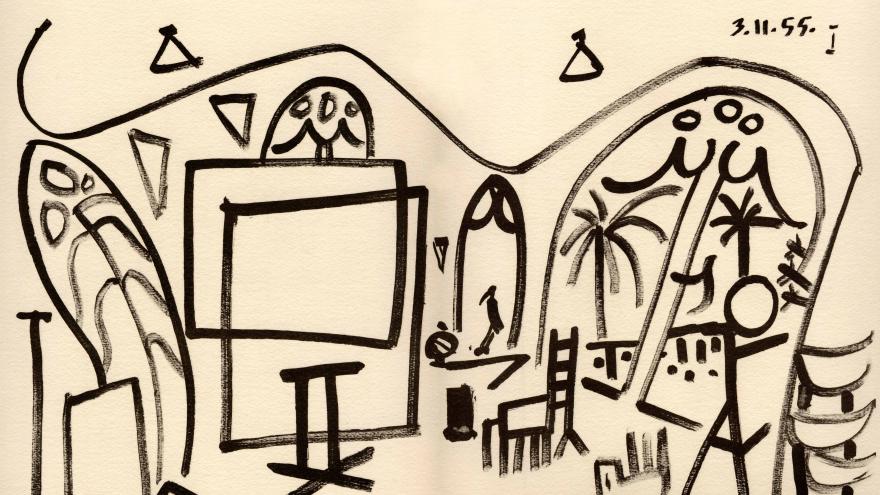 Dibujo de una estancia interior