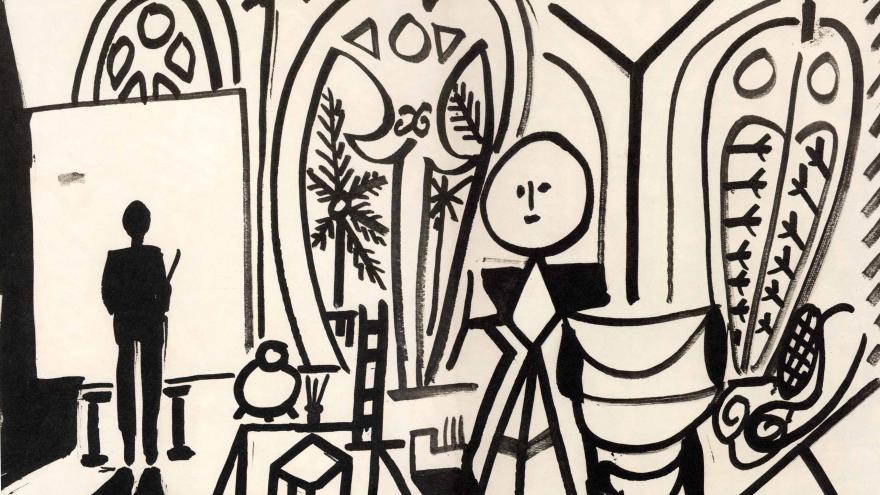 Dibujo de una estancia interior
