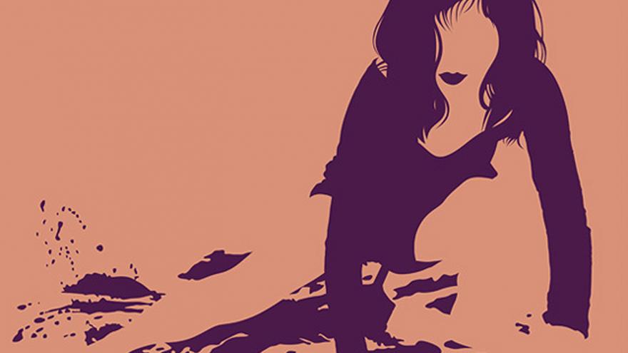 Silueta de una mujer tumbada