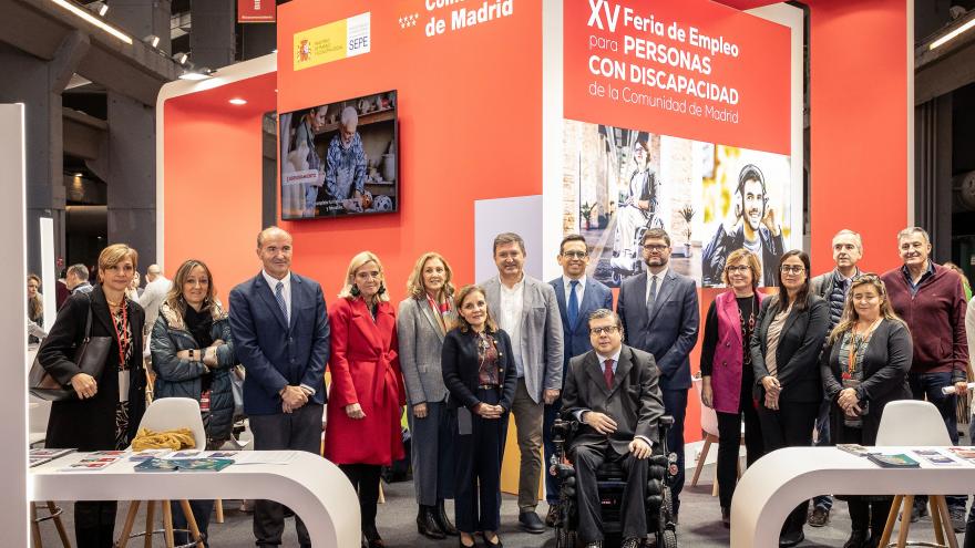 Viceconsejero y Directoras Generales implicadas en la XV Feria de empleo para personas con discapacidad