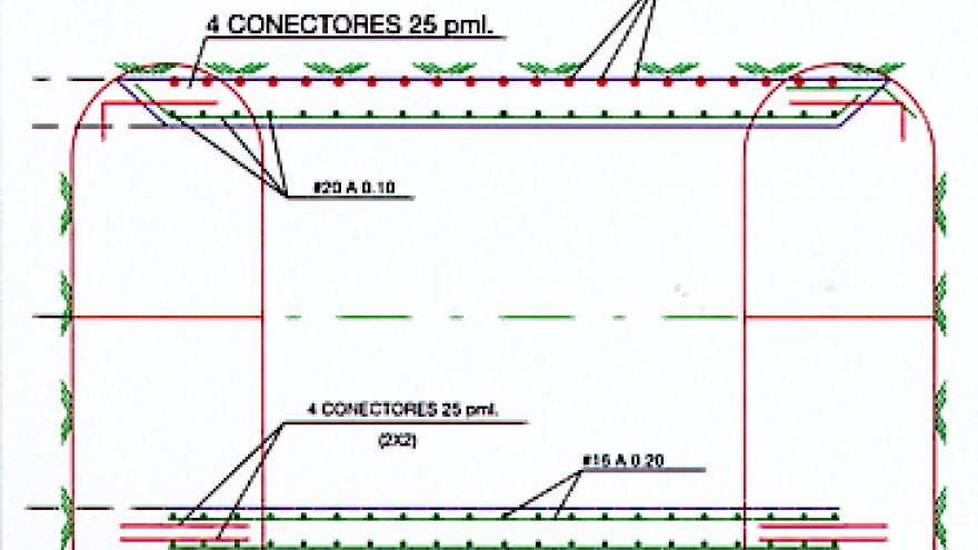Sección de cajón transversal