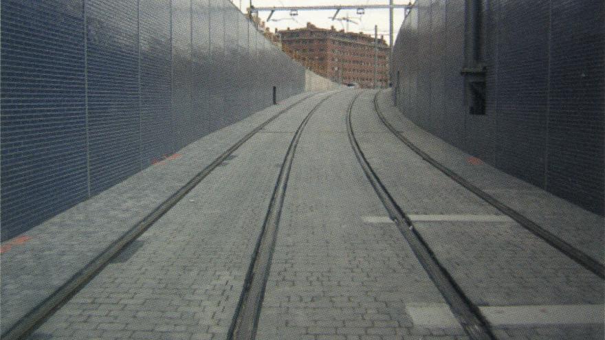Estado definitivo de la zona de transición superficie-túnel en la c/Príncipe Carlos