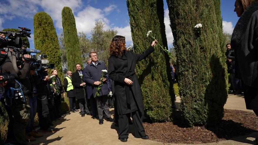 La presidenta en los jardines de El Retiro