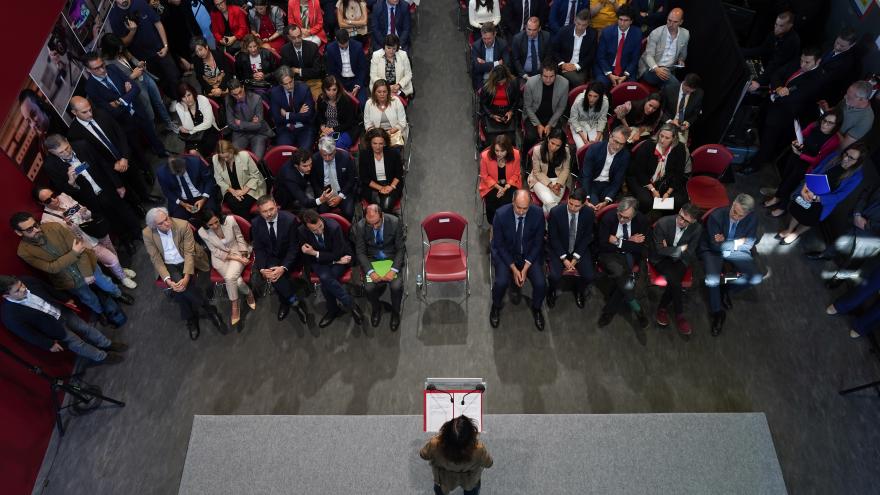 La presidenta durante la presentación