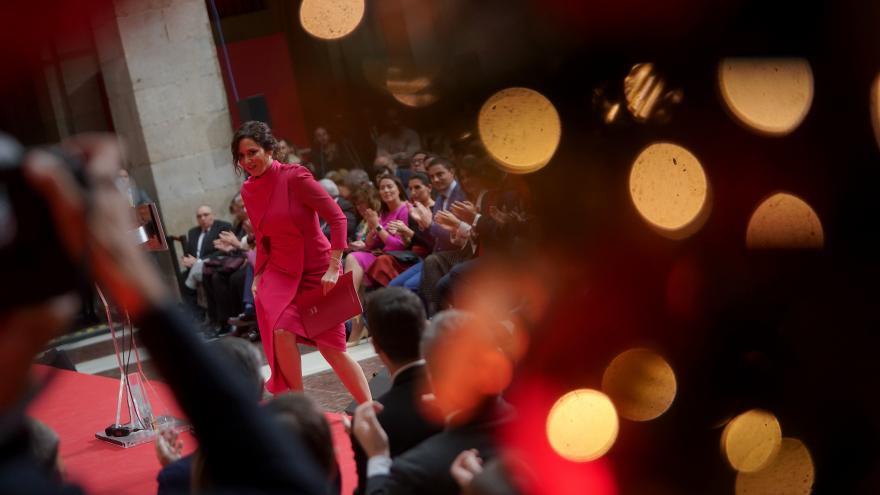 La presidenta llegando al acto